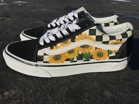 vans old skool checkerboard customized